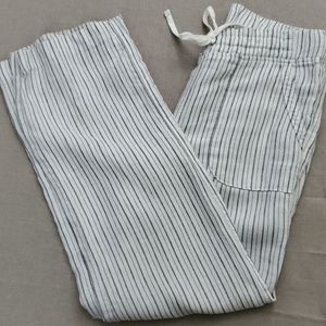 Athleta Striped Linen Pants Size 10